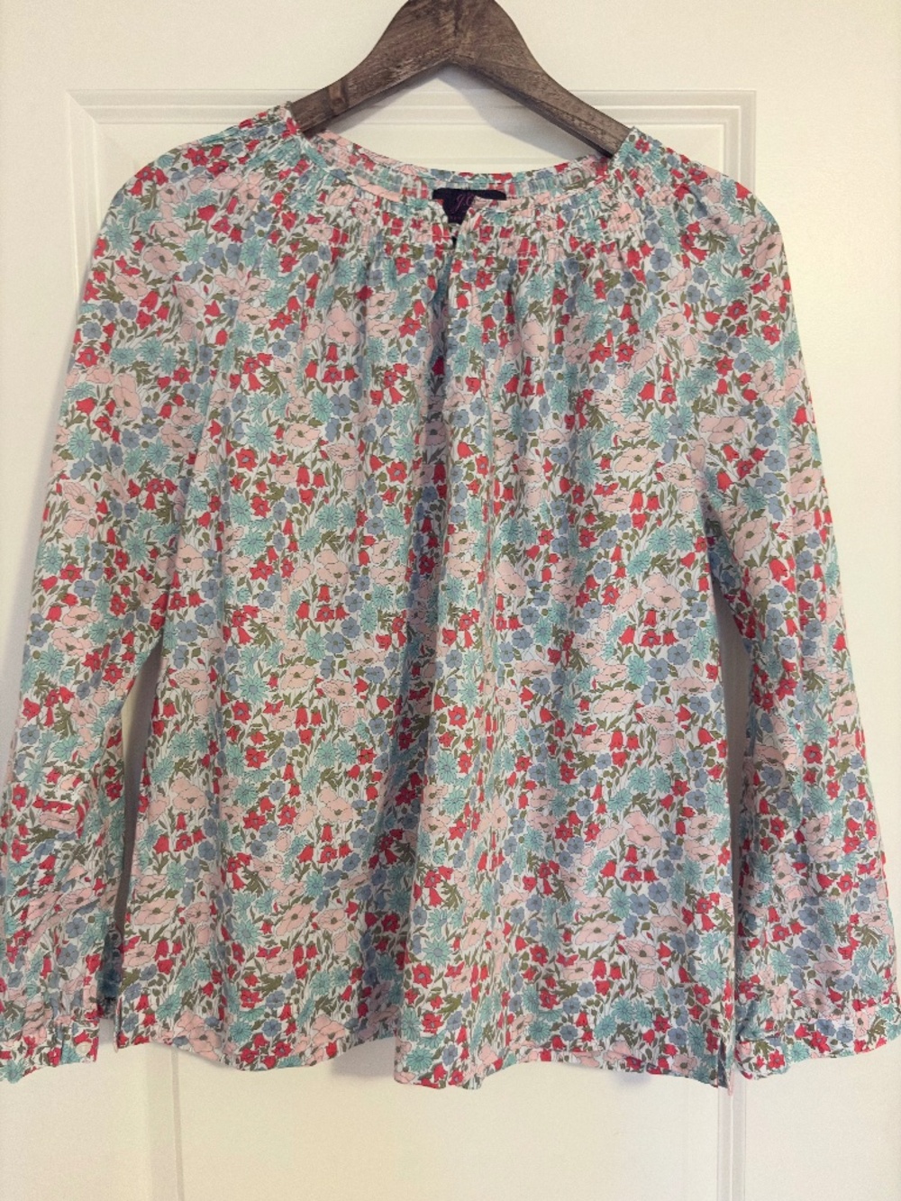 J. Crew x Liberty of London Poppy and Daisy Floral Print Peasant Blouse